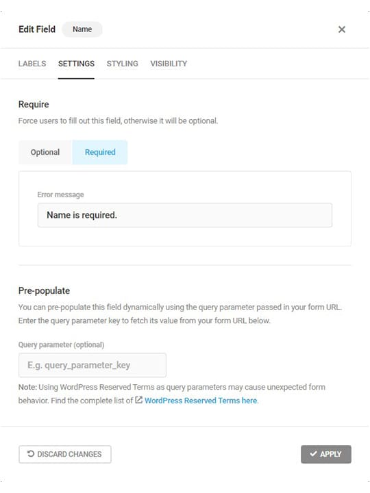 Forminator Form Visual Builder